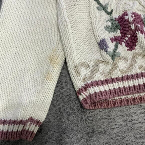 vintage russ embroidered floral sweater - Picture 4 of 7